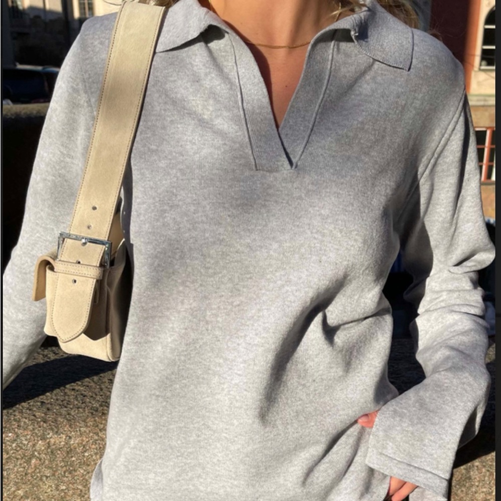 DJERF AVE - Getaway Top in Grey Melange